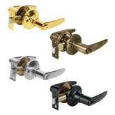 Cerradura manija, ilindro latón, negro,